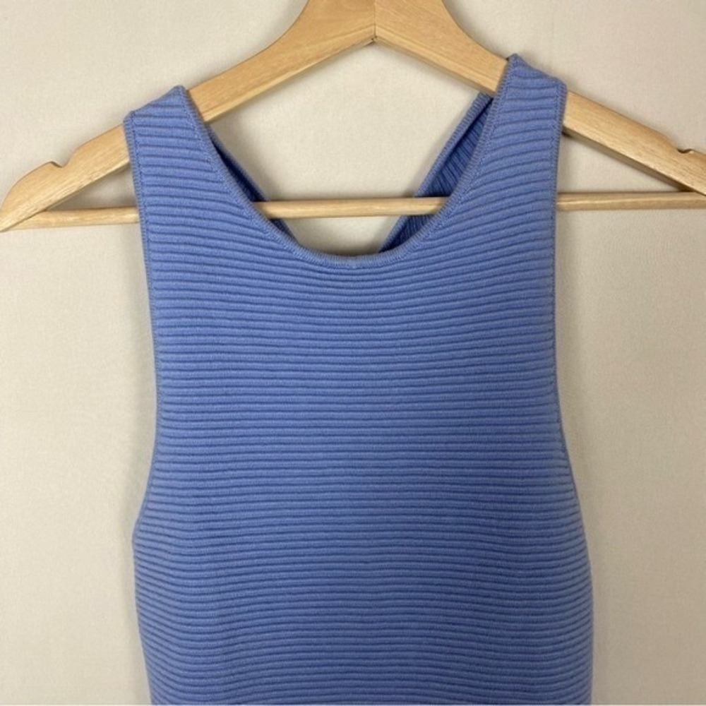 Abercrombie & Fitch Scuba Cross Back Elevated‎ Ribbed Knit Mini Dress Size Small - Picture 4 of 7